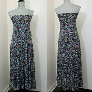 LulaRoe rainbow feather Maxi Small NWT